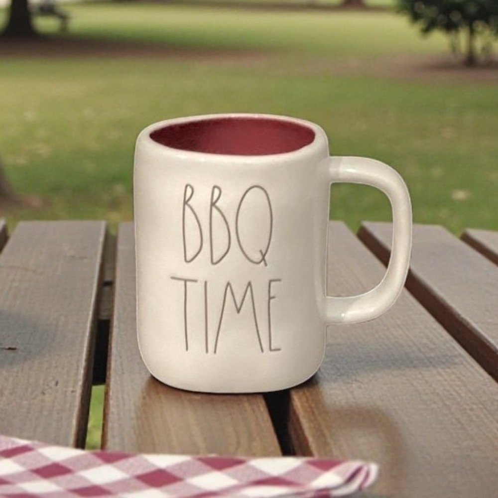 Rae Dunn BBQ Time Coffee Cup, Ceramic Artisan Collection, Replacement 16oz Mug
